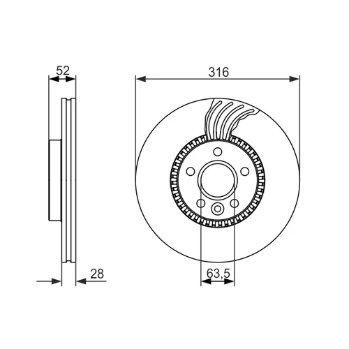 Brzdový kotúč 0 986 479 C19 /BOSCH/ - obr. 4