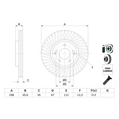 Brzdový kotúč 0 986 479 E36 /BOSCH/ - obr. 4