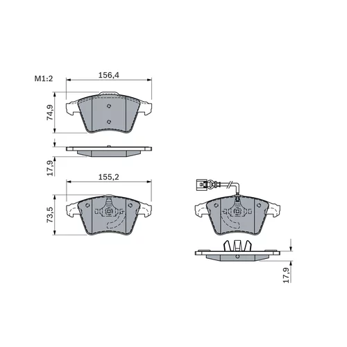 Sada brzdových platničiek kotúčovej brzdy 0 986 494 107 /BOSCH/ - obr. 4