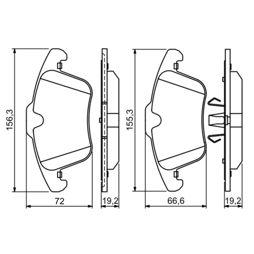 Sada brzdových platničiek kotúčovej brzdy 0 986 494 209 /BOSCH/ - obr. 4