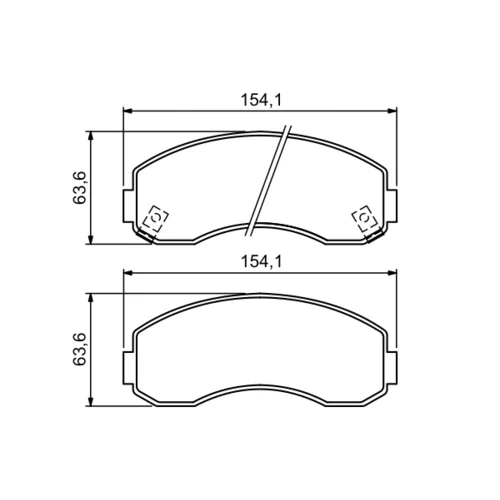 Sada brzdových platničiek kotúčovej brzdy 0 986 494 314 /BOSCH/ - obr. 4