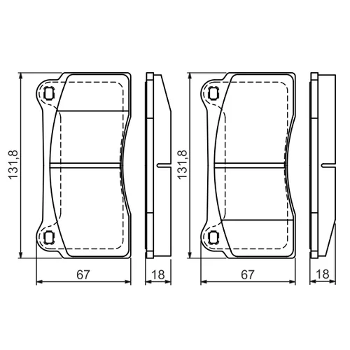 Sada brzdových platničiek kotúčovej brzdy 0 986 494 353 /BOSCH/ - obr. 4