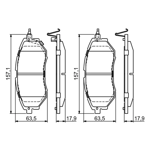 Sada brzdových platničiek kotúčovej brzdy 0 986 494 679 /BOSCH/ - obr. 6