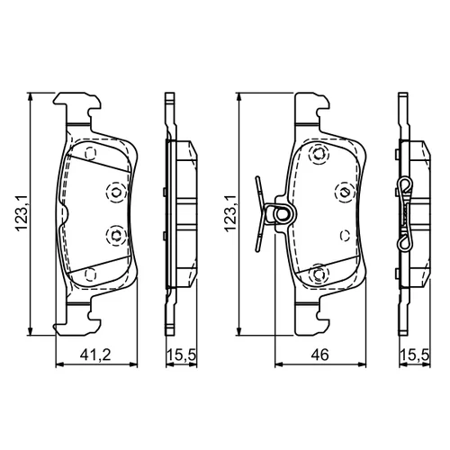 Sada brzdových platničiek kotúčovej brzdy 0 986 494 715 /BOSCH/ - obr. 6
