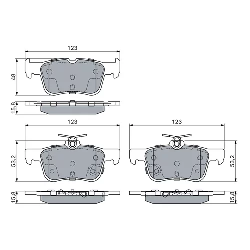 Sada brzdových platničiek kotúčovej brzdy 0 986 494 839 /BOSCH/ - obr. 6