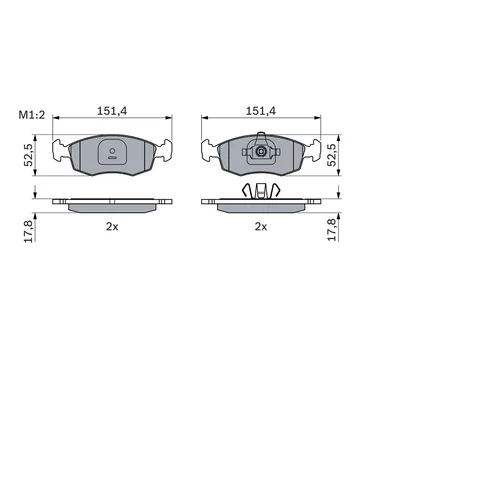 Sada brzdových platničiek kotúčovej brzdy 0 986 494 943 /BOSCH/ - obr. 3
