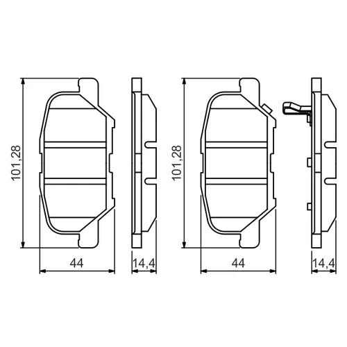 Sada brzdových platničiek kotúčovej brzdy 0 986 495 358 /BOSCH/ - obr. 6