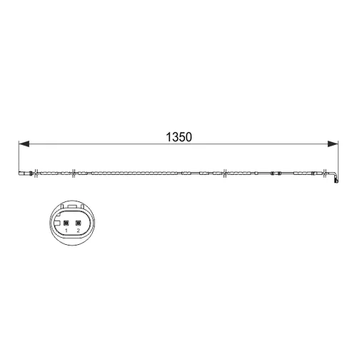 Výstražný kontakt opotrebenia brzdového obloženia 1 987 473 503 /BOSCH/ - obr. 3
