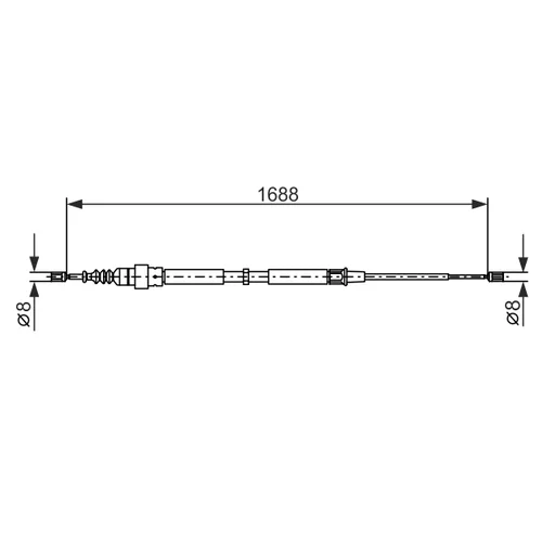 Ťažné lanko parkovacej brzdy 1 987 477 696 /BOSCH/ - obr. 4