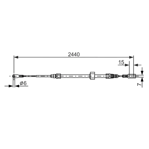 Ťažné lanko parkovacej brzdy 1 987 477 880 /BOSCH/ - obr. 4