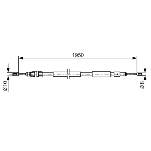 Ťažné lanko parkovacej brzdy BOSCH 1 987 482 320