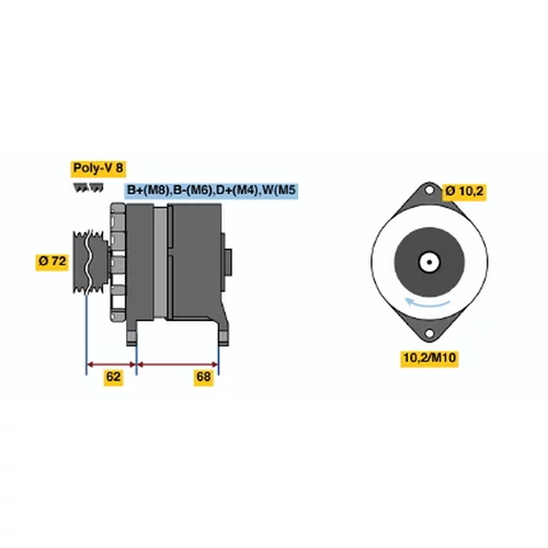 Alternátor BOSCH 6 033 GB3 035