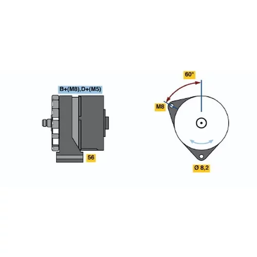 Alternátor BOSCH 0 120 489 362