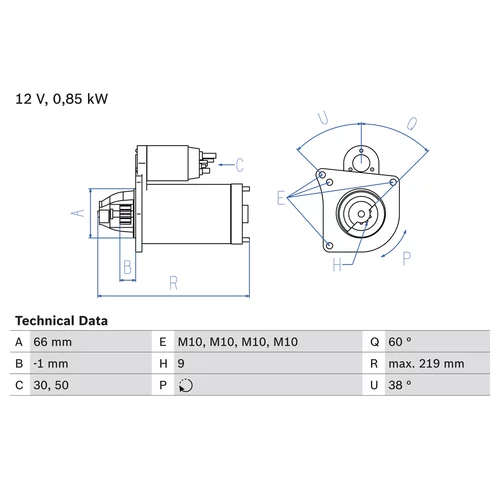 Štartér 0 986 010 310 /BOSCH/ - obr. 4