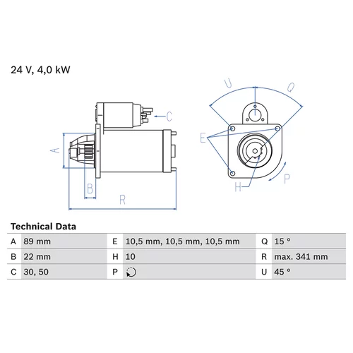Štartér 0 986 010 970 /BOSCH/ - obr. 1