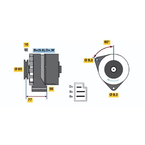 Alternátor BOSCH 0 986 031 510