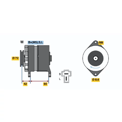 Alternátor BOSCH 0 986 032 671