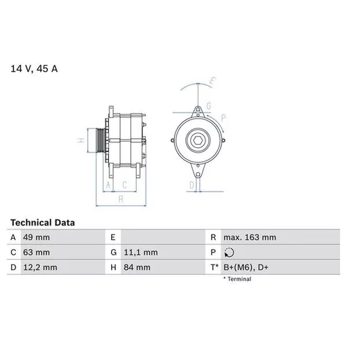 Alternátor BOSCH 0 986 033 880