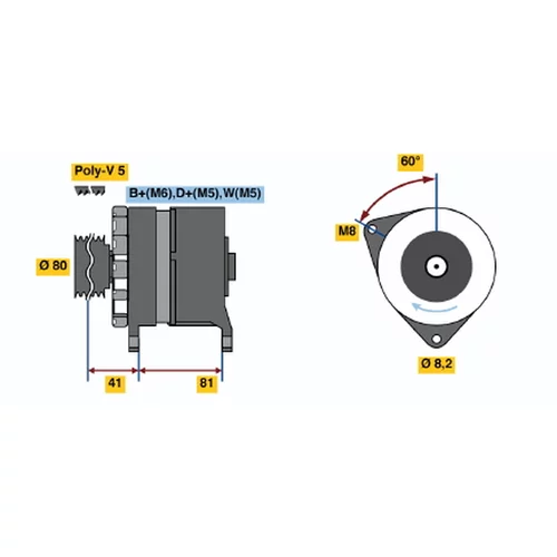 Alternátor BOSCH 0 986 036 100