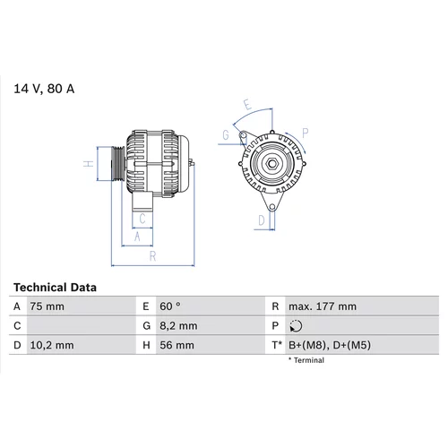Alternátor BOSCH 0 986 038 771