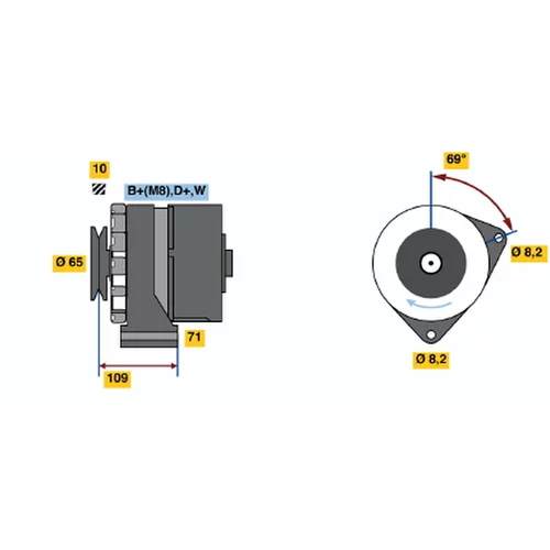 Alternátor BOSCH 0 986 039 120