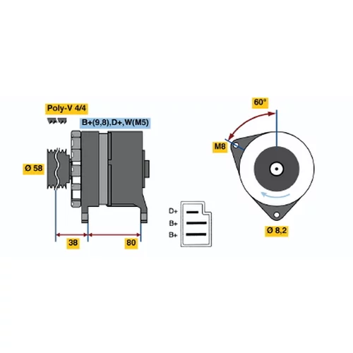 Alternátor BOSCH 0 986 039 711