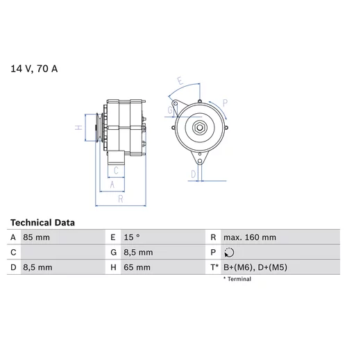 Alternátor BOSCH 0 986 041 620