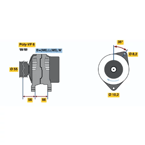 Alternátor BOSCH 0 986 042 141