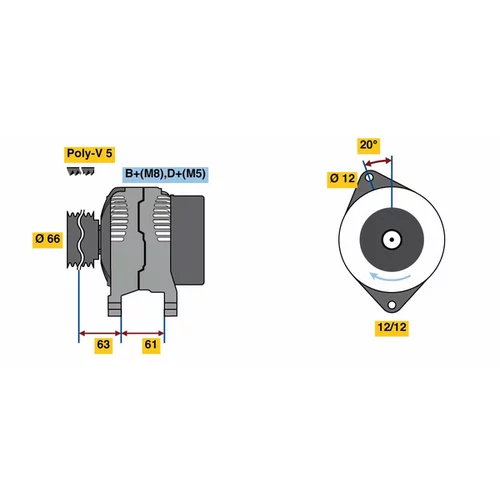 Alternátor BOSCH 0 986 080 280