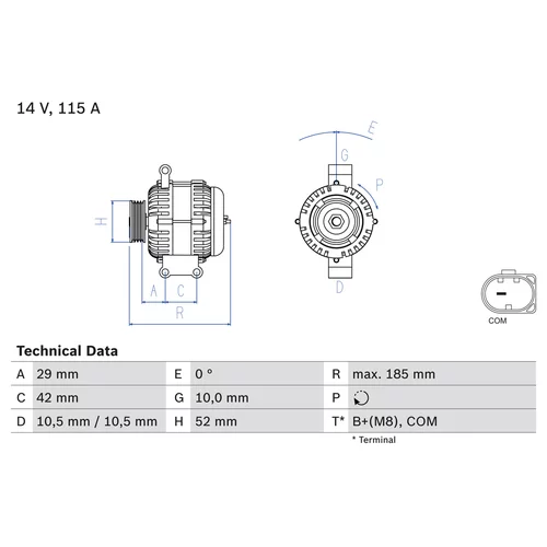 Alternátor BOSCH 0 986 081 040