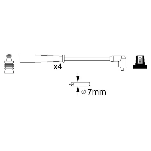 Sada zapaľovacích káblov 0 986 356 727 /BOSCH/ - obr. 4