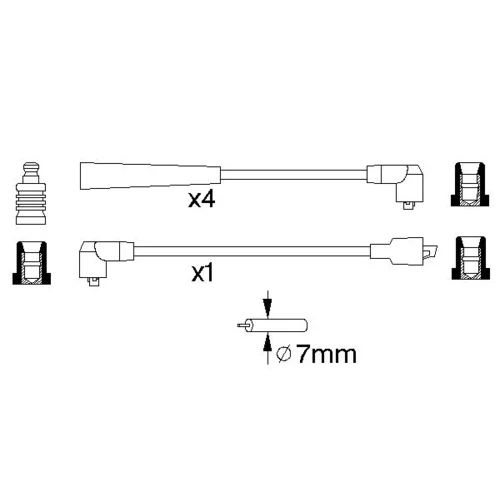 Sada zapaľovacích káblov 0 986 356 734 /BOSCH/ - obr. 4