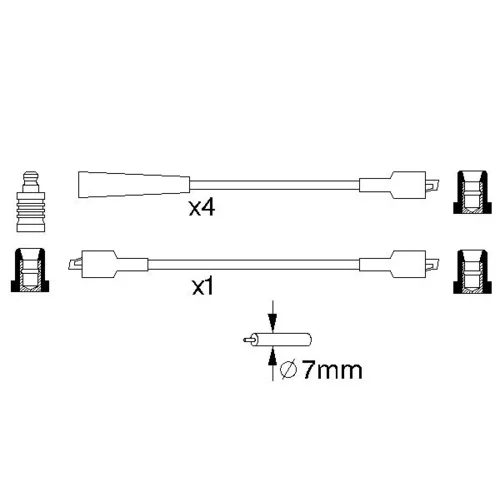 Sada zapaľovacích káblov 0 986 356 768 /BOSCH/ - obr. 4