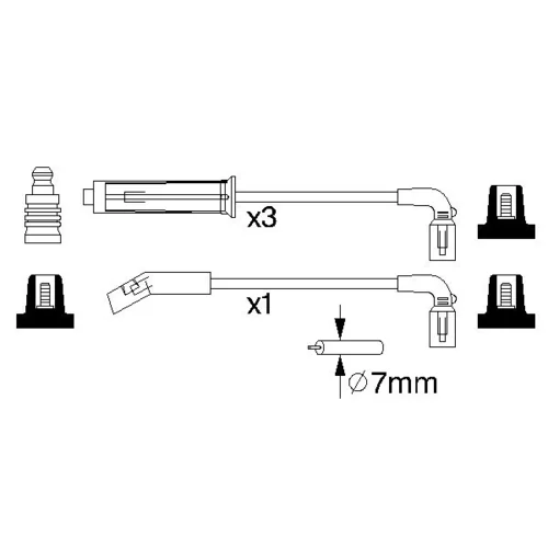 Sada zapaľovacích káblov 0 986 356 980 /BOSCH/ - obr. 4