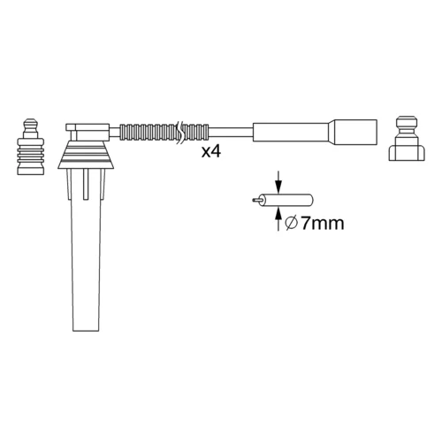 Sada zapaľovacích káblov 0 986 357 052 /BOSCH/ - obr. 4