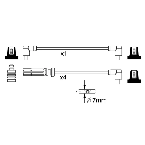 Sada zapaľovacích káblov 0 986 357 244 /BOSCH/ - obr. 4