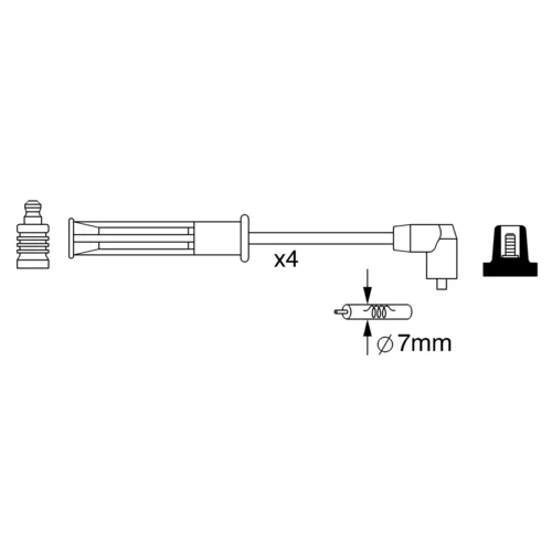 Sada zapaľovacích káblov 0 986 357 253 /BOSCH/ - obr. 4