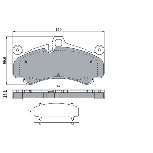 Sada brzdových platničiek kotúčovej brzdy 0 986 424 067 /BOSCH/ - obr. 6