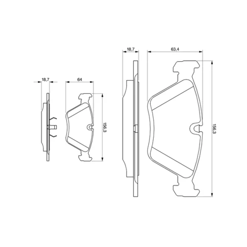 Sada brzdových platničiek kotúčovej brzdy 0 986 424 351 /BOSCH/ - obr. 4