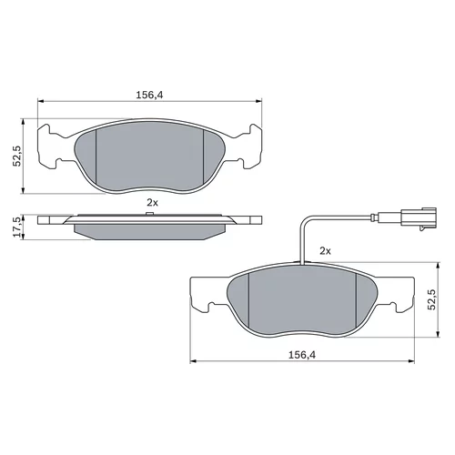 Sada brzdových platničiek kotúčovej brzdy 0 986 424 362 /BOSCH/ - obr. 4