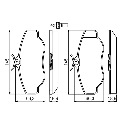 Sada brzdových platničiek kotúčovej brzdy 0 986 424 565 /BOSCH/ - obr. 6