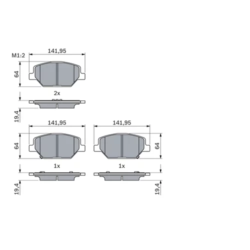 Sada brzdových platničiek kotúčovej brzdy 0 986 424 869 /BOSCH/ - obr. 6