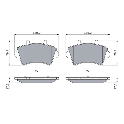 Sada brzdových platničiek kotúčovej brzdy 0 986 424 938 /BOSCH/ - obr. 4