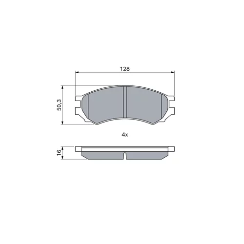 Sada brzdových platničiek kotúčovej brzdy 0 986 460 981 /BOSCH/ - obr. 4