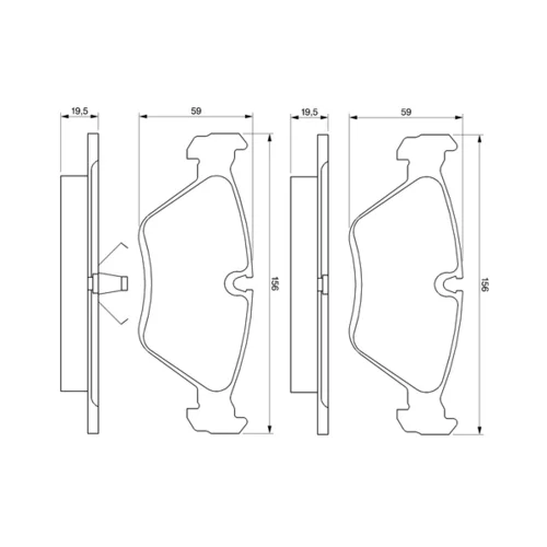Sada brzdových platničiek kotúčovej brzdy 0 986 461 752 /BOSCH/ - obr. 4