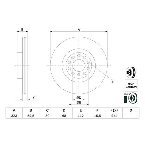 Brzdový kotúč 0 986 479 060 /BOSCH/ - obr. 4