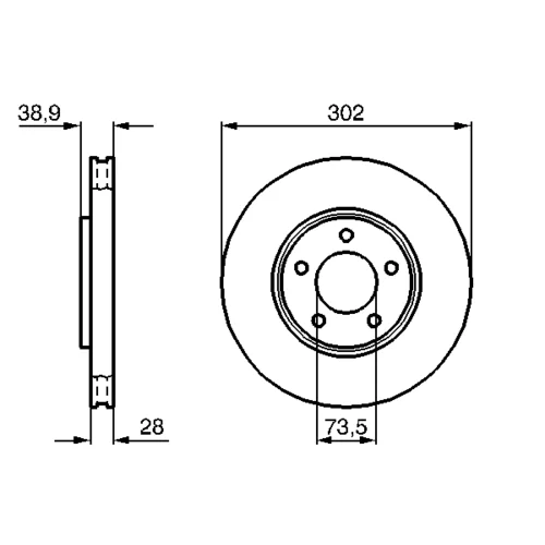 Brzdový kotúč 0 986 479 117 /BOSCH/ - obr. 4