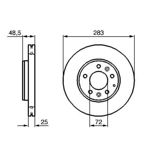Brzdový kotúč 0 986 479 132 /BOSCH/ - obr. 4