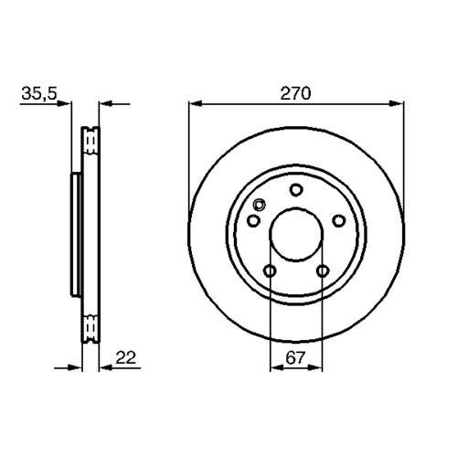 Brzdový kotúč 0 986 479 B67 /BOSCH/ - obr. 4