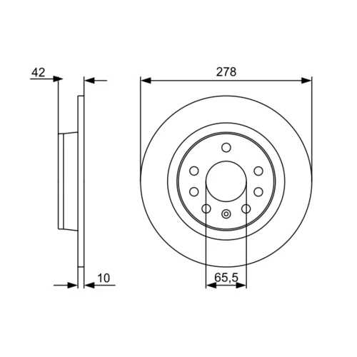 Brzdový kotúč 0 986 479 C80 /BOSCH/ - obr. 4